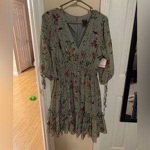 Green Floral Dress